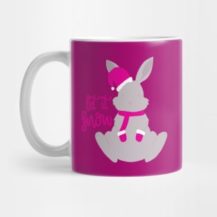 let it snow - cute xmas bunny rabbit Mug